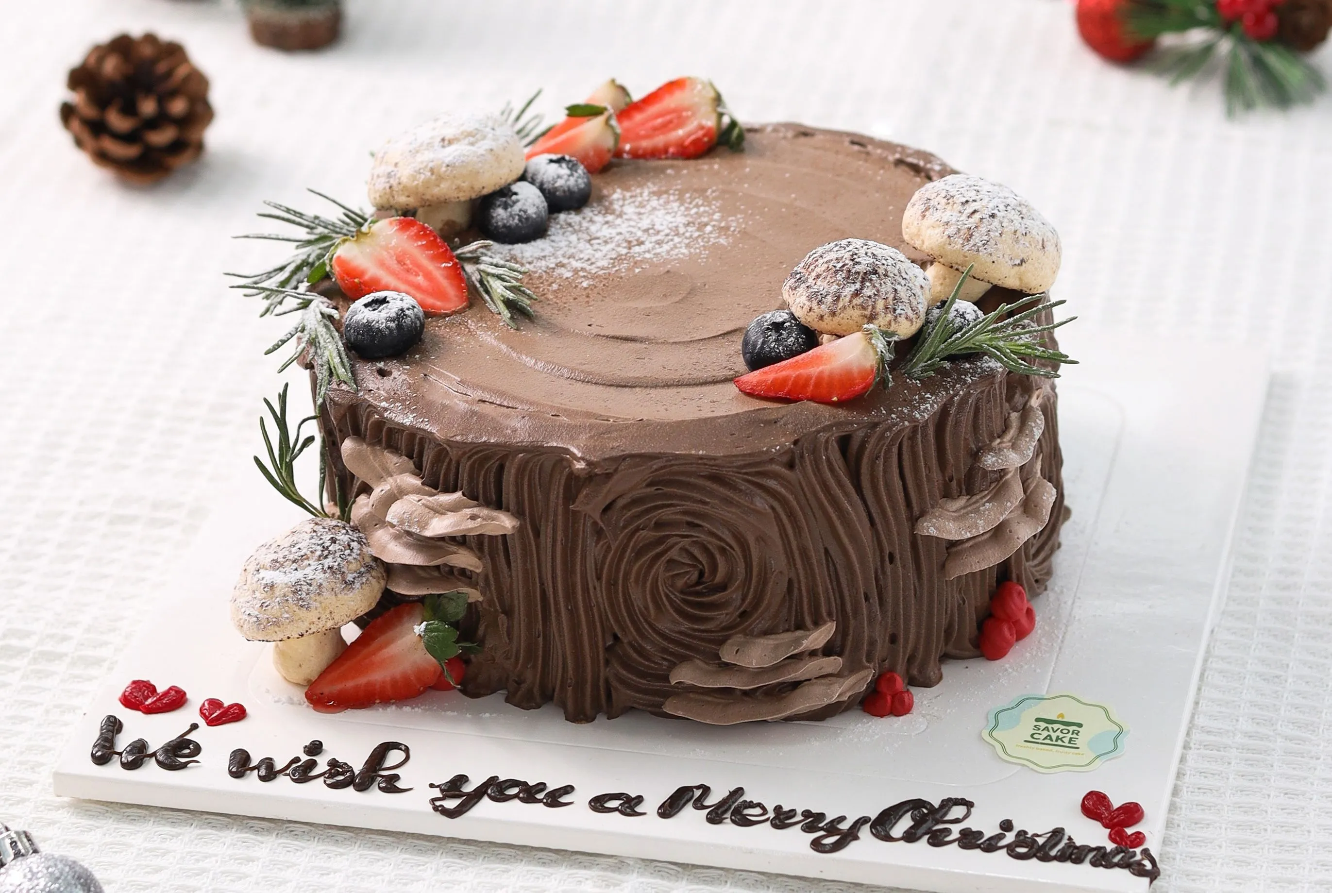 Bánh Gato trang trí (chủ đề giáng sinh)